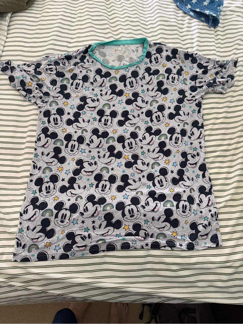 Little Sleepies Disney Mickey Forever Men’s Tee with Teal Trim